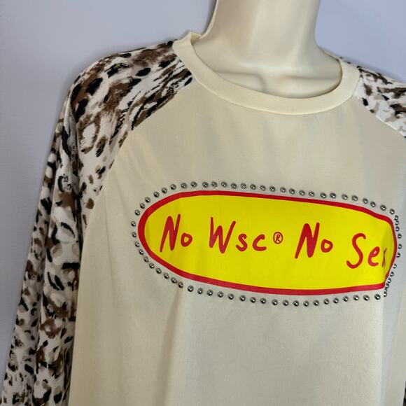 WhenSmokeClears  Camo Long Sleeve T-Shirt Spell out Pull-over Small - Picture 5 of 8